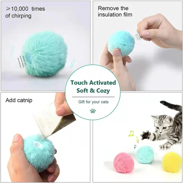 Smart Cat Squeak Ball - Image 3