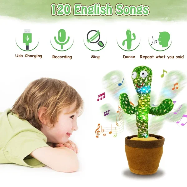 Dancing Talking Cactus Cat Toy - Image 3