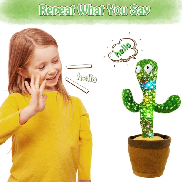 Dancing Talking Cactus Cat Toy - Image 2