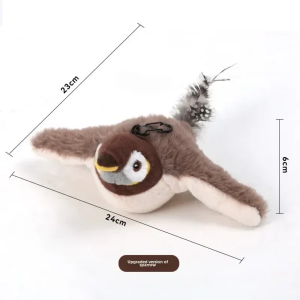 Catnip Squeaky Bird Plush (No Flying) - Image 6