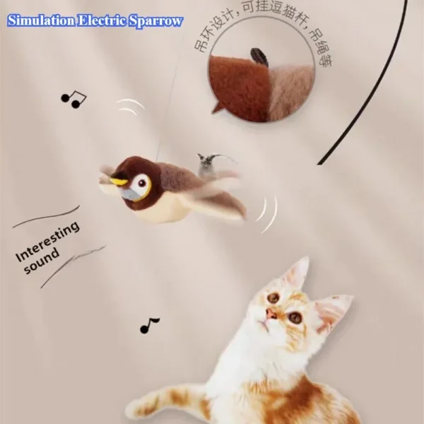 Catnip Squeaky Bird Plush (No Flying) - Image 2