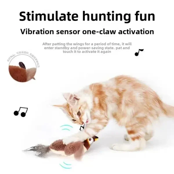 Catnip Squeaky Bird Plush (No Flying) - Image 3