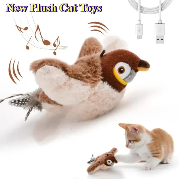 Catnip Squeaky Bird Plush (No Flying)